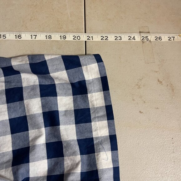 Lane Bryant Blue Gingham Capri Pants Size 24 | Fully Lined Pull-On - Picture 8 of 10